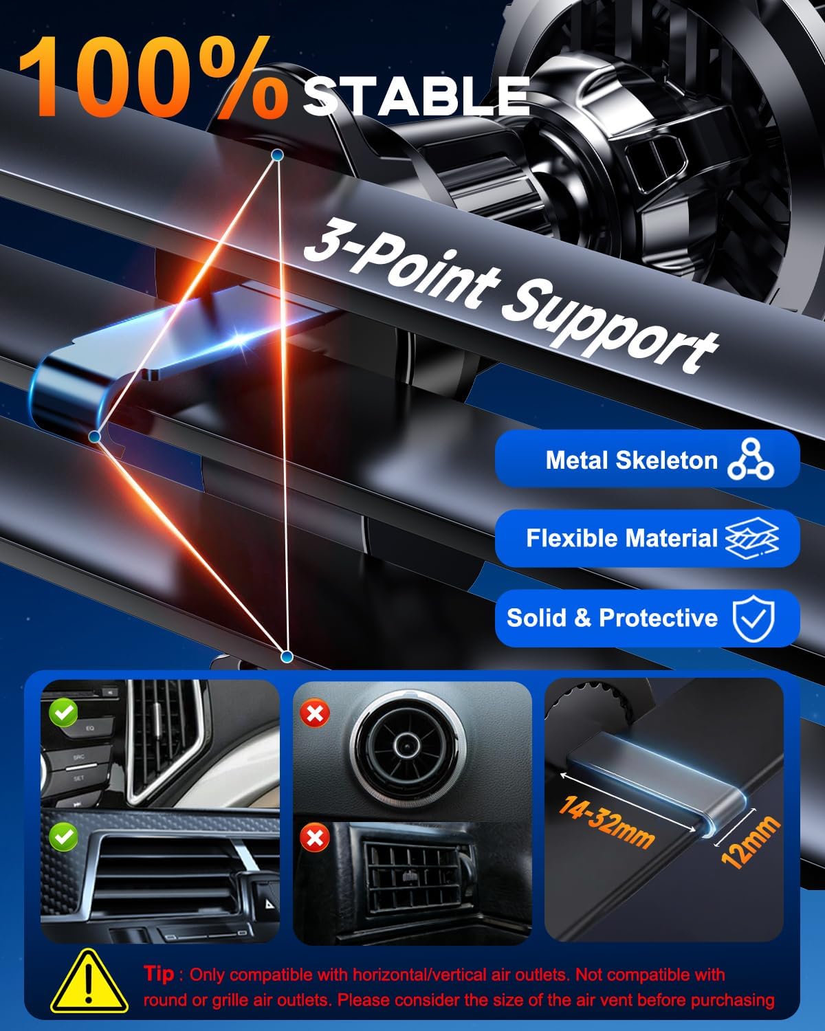 for MagSafe Car Mount Charger, TEC & Fan Dual Cooling Magnetic Wireless Car Charger, Strong Magnet 15W Fast Charging Air Vent Car Phone Holder Bracket for Your Car for iPhone 17 16 15 14 13 & Android - Image 5