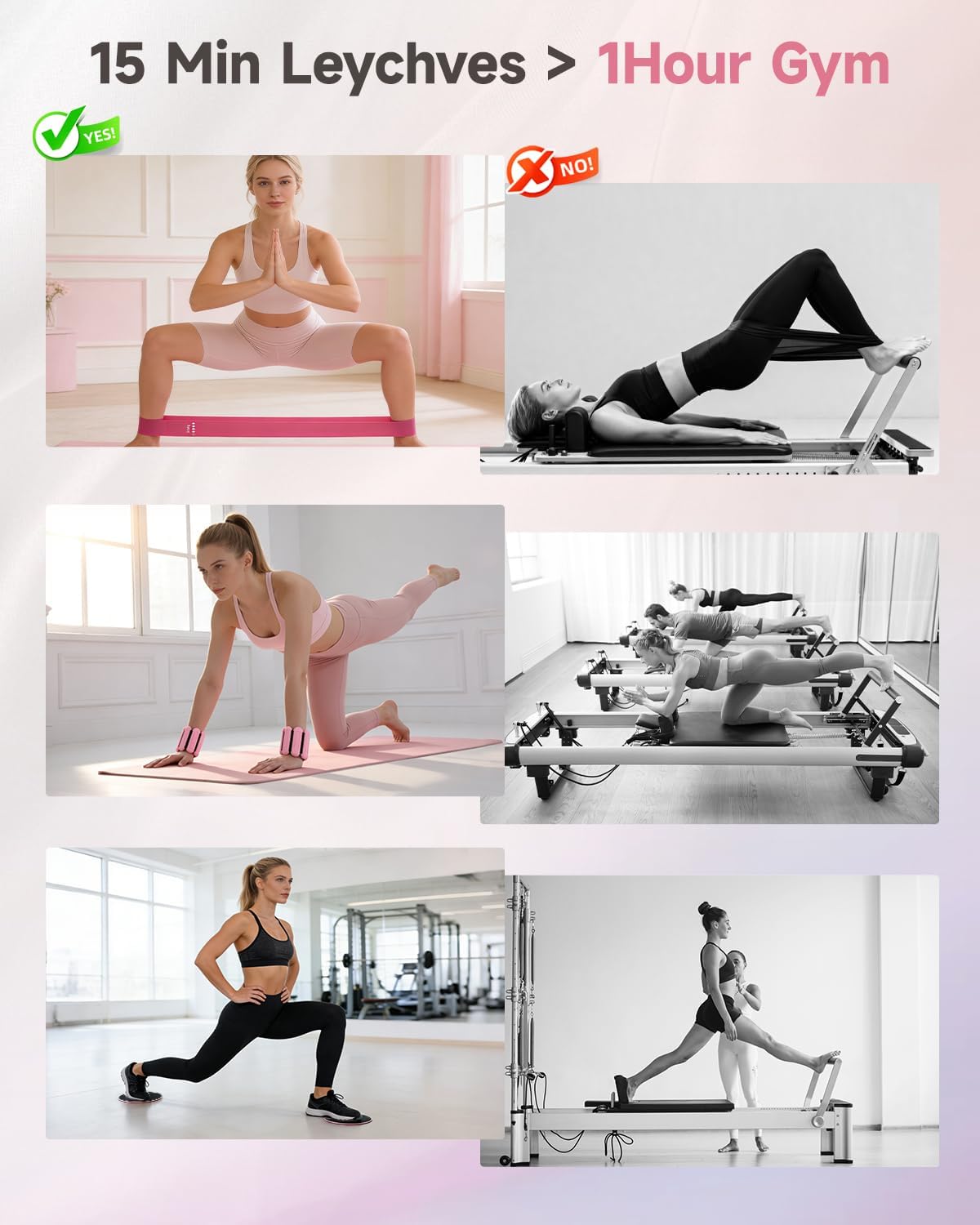 Home Pilates Workout Kit for Women with Guide Video, 12" Pilates Ring and Ball Set, Resistance Bands, Ankle Weight Accessories Workout Essentials Starter Kit for Beginners 28-Day Challenge - Image 6
