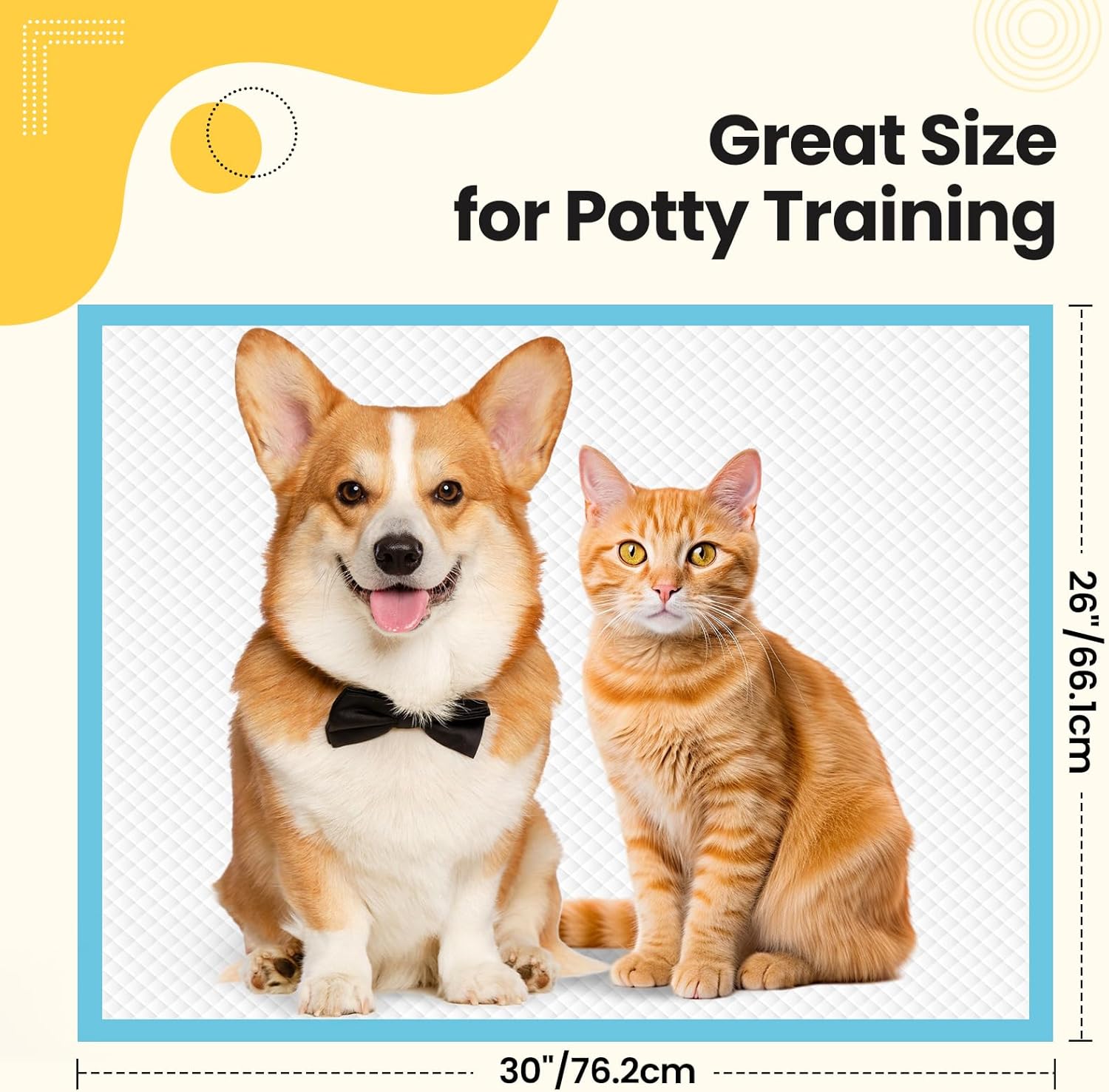 Extra Large Puppy Pads 50 Count | 30x26 Inch XL Potty Pads for Dogs | Super Absorbent Disposable Dog Pads Heavy Duty | Piddle Pads for Pet Training - Image 5