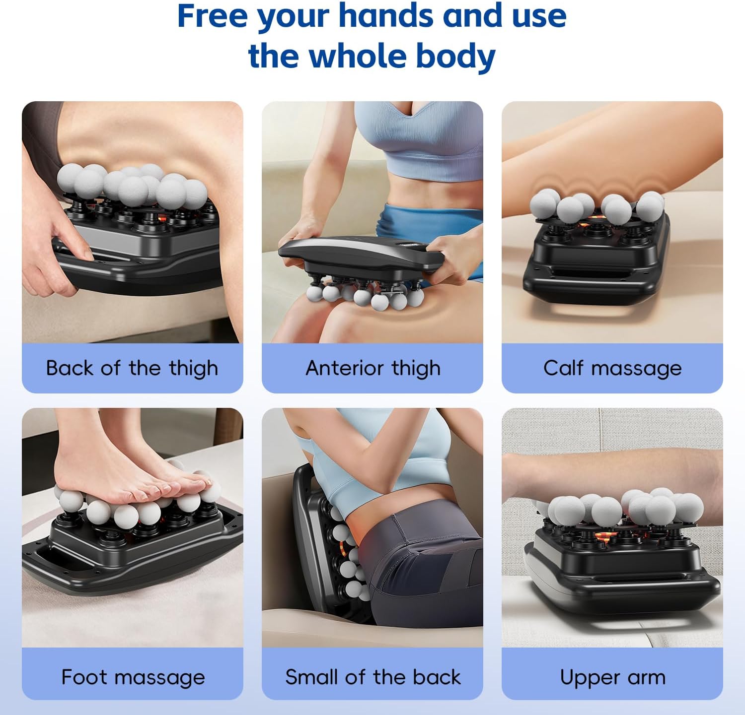 cotsoco 20-Head Massage Gun Set, Deep Tissue Percussion Massager with 9 Modes and 9 Intensities, Quiet Handheld Muscle Massager for Back, Shoulders, Legs, Foot & Body Pain Relief - Image 7