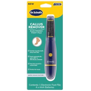 Dr. Scholl’s Callus Remover Electronic Foot File, Electric Hard Skin Removal for Feet, Effortless Soft Smooth Skin in Minutes, Perfect for Travel, for Women & Men, AAA Batteries Included