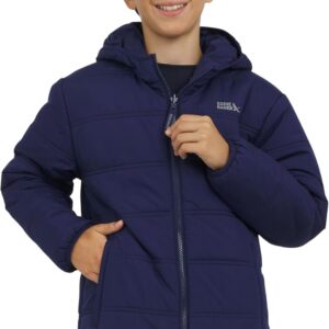 Eddie Bauer Boys’ Deer Harbor Reversible Faux Fur Lined Insulated Puffer Jacket