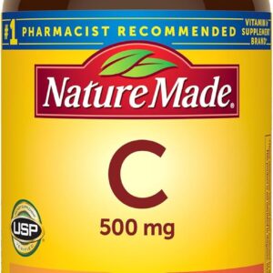 Nature Made Vitamin C 500 mg Tablets, Dietary Supplement, Vitamin C for Immune Support, 100 Tablets, 100 Day Supply