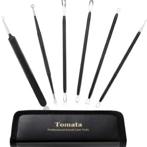 Blackhead Remover Pimple Popper Tool Kit – (6 Piece Kit) – Professional Stainless Pimples Comedone Extractor Removal Tool
