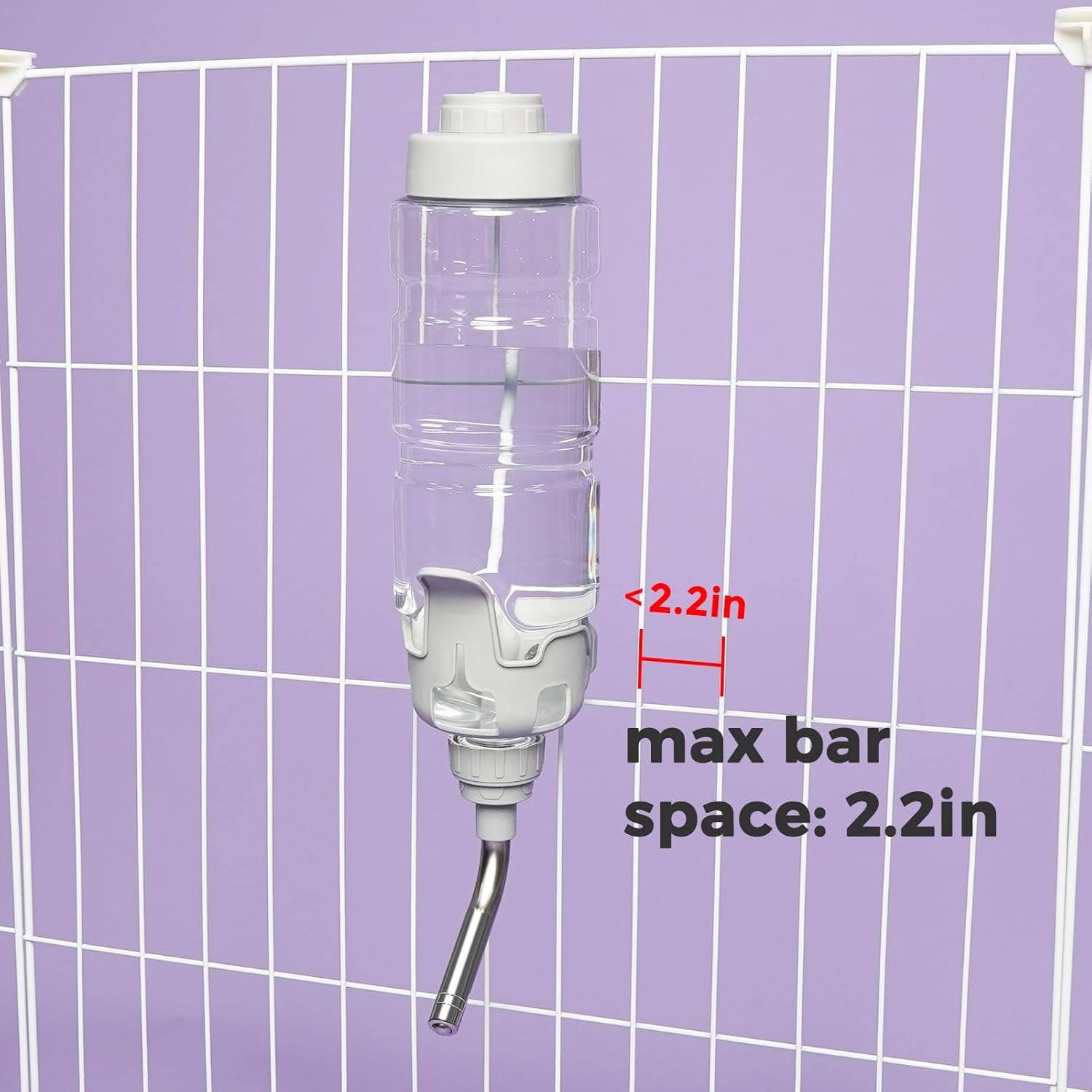 Vannon Rabbit Water Bottle for Cage, Top Fill 34oz Bunny Water Bottle No Drip Automatic Water Dispenser for Dog, Rabbit, Guinea Pig & Small Animals Hanging Cage Water Bottle - Image 9