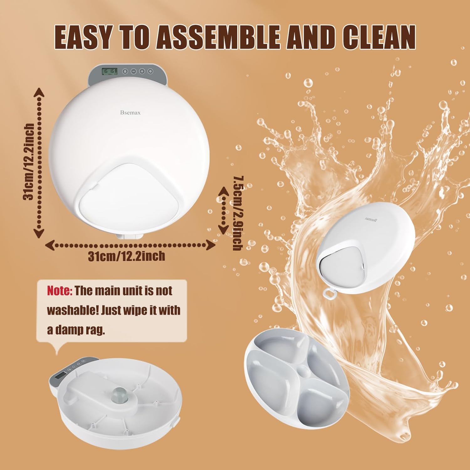 Automatic Wet Food Cat Feeder, Auto Refrigerated Wet Foods Feeder for Cats Dogs 4 Meal Timed Fresh Foods Dispenser with 2 Ice Packs Small Pet Feeders for Kitty Puppy Automatic Cat Dog Food Bowl - Image 7