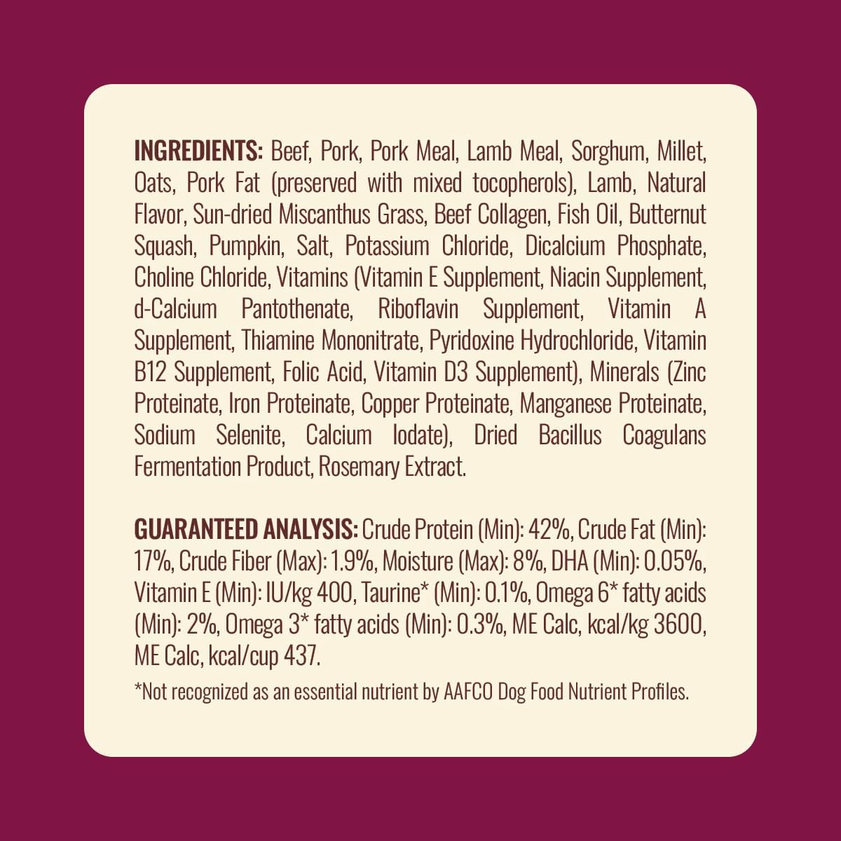 Natural Farm High Protein Dry Dog Food for All Life Stages with Collagen, Every Bag Contains 70% Beef & Pork and 30% Ancient Super Food Grains, Complete and Balanced Nutrition, 22.5 Lbs. Bag - Image 9