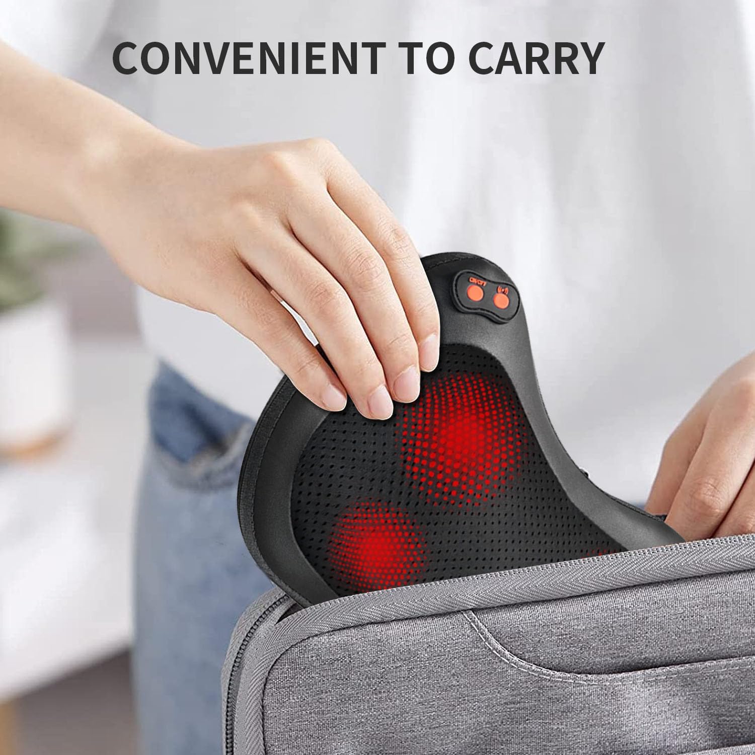 iKristin Back Massager, Shiatsu Neck Massager with Heat, Electric Back Massager for Shoulder, Back, Leg, Deep Tissue Kneading Massage to Relief Muscles, Massage Pillow for Mom/Dad/Women/Men M - Image 5