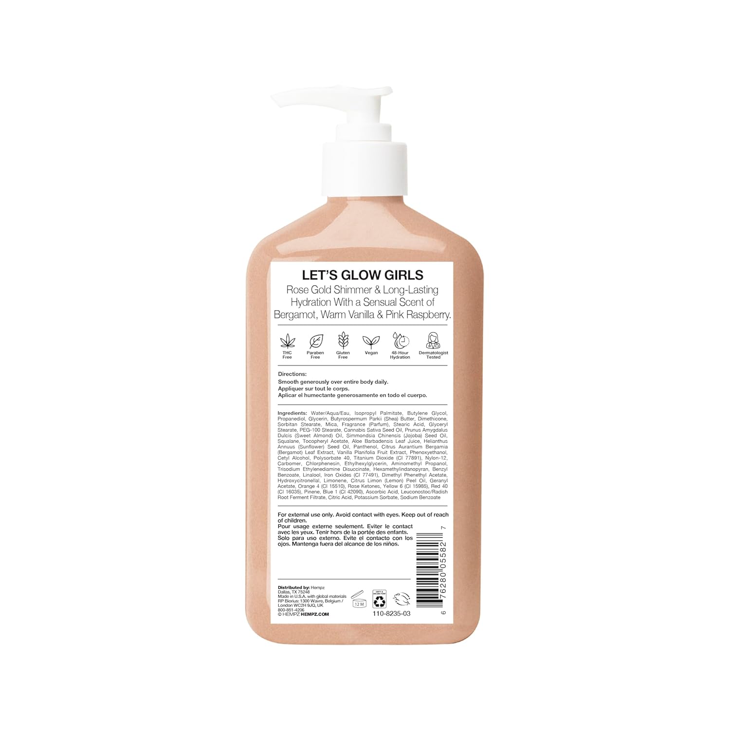 Hempz Glow Getter Body Lotion, Hydrating Moisturizer with Shimmer, 17 oz. - Image 2