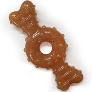 Nylabone Ring Bone Chew Toy for Puppies, Puppy Teething Toys, Puppy Enrichment Toys, Chicken Flavor, X-Small Dogs – Up to 15 lbs, 1 Count