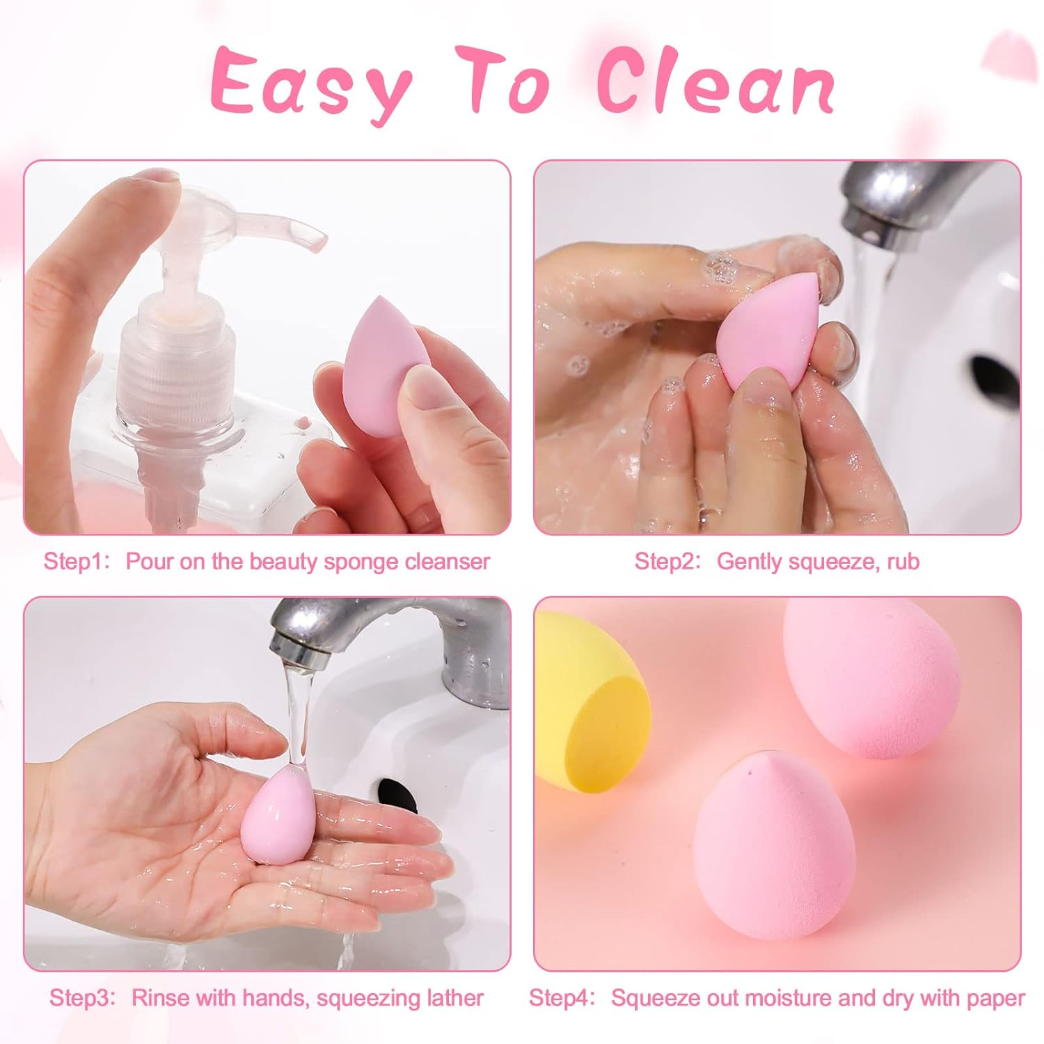 40Pcs Mini Makeup Sponge Multi Colored Beauty Sponges Professional Foundation Sponge Super Soft Facial Makeup Tools for Foundation, Powder, Liquid - Image 4