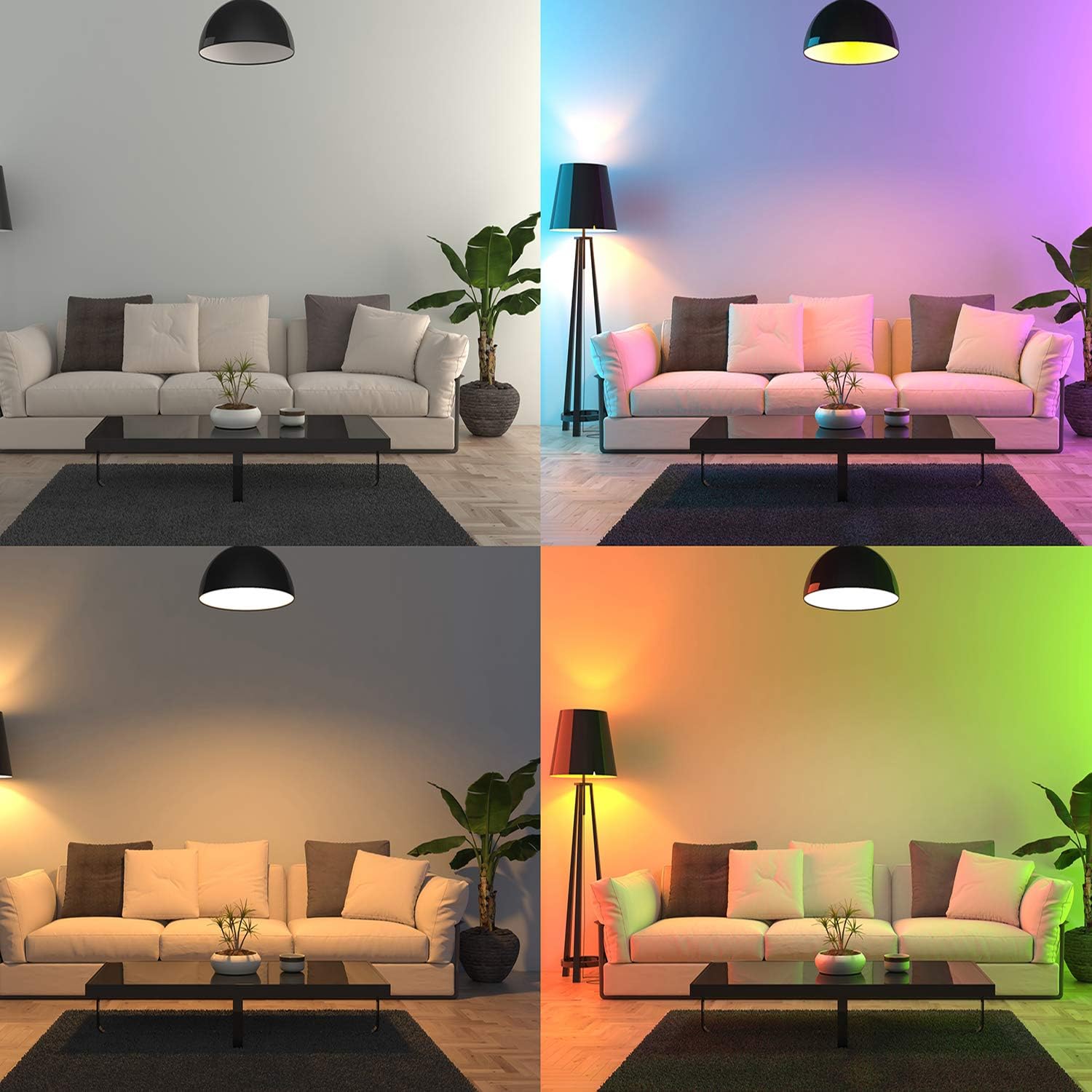 Vgogfly RGB Led Light Bulbs 10W Color Changing Light Bulb with Remote Control 5000k Daylight White (2 Pack) Remove Battery Separator Before Use - Image 6