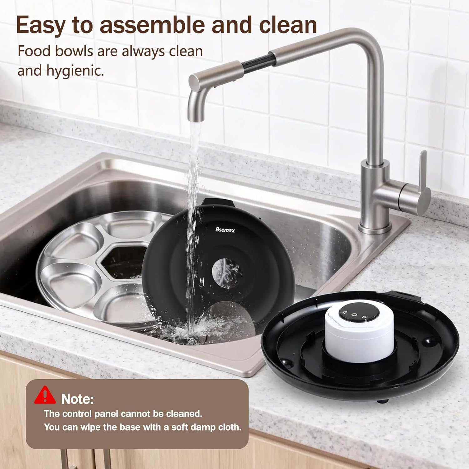 Automatic Wet Food Cat Feeder, Auto Refrigerated Wet Foods Feeder for Cats Dogs 6 Meal Timed Fresh Foods Dispenser with 2 Ice Packs Automatic Cat Dog Food Stainless Steel Bowl for Kitty Puppy Cat Dog - Image 7