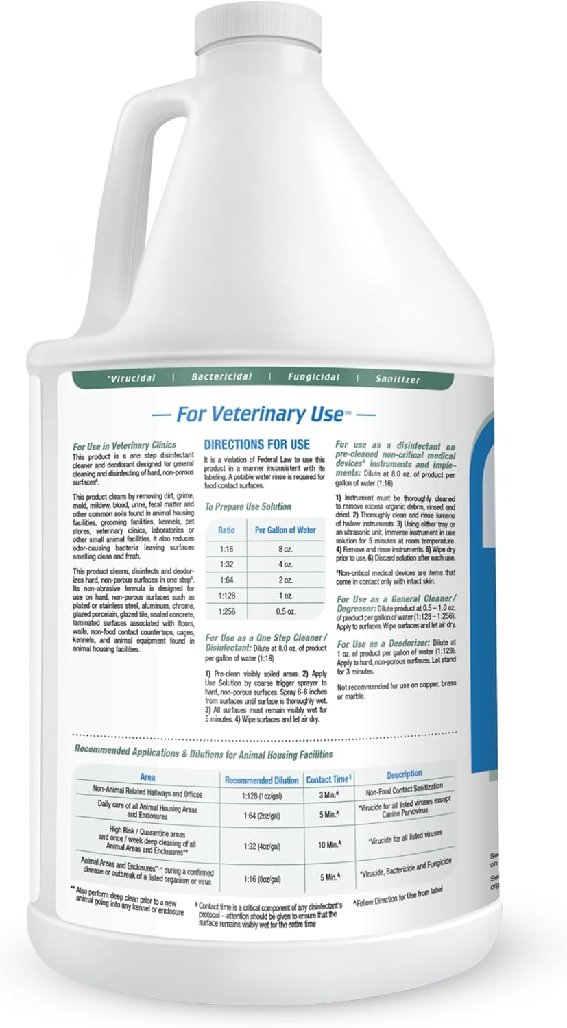 REScue One-Step Disinfectant Cleaner & Deodorizer, For Veterinary Use, Animal Shelters, Pet Foster Homes, Kennels, Litter Box, Concentrate, 1-Gallon - Image 8