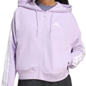 adidas Women’s Essentials 3-stripes French Terry Full-zip Hoodie