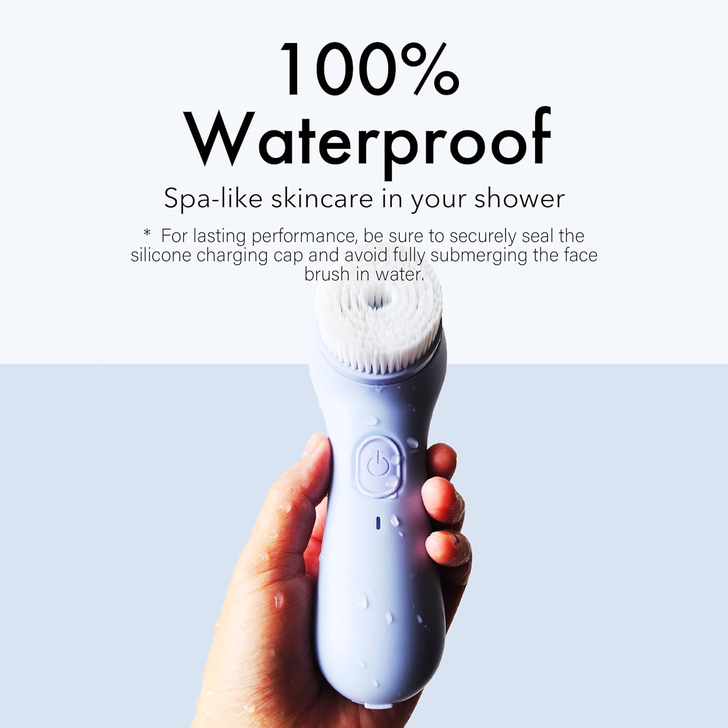 NågraCoola Electric Facial Cleansing Brush – Rechargeable Waterproof Face Scrubber for Women & Men, 2 Brush Heads for Deep Pore Cleansing & Gentle Exfoliation, 3 Speeds, Auto-Timer - Image 5