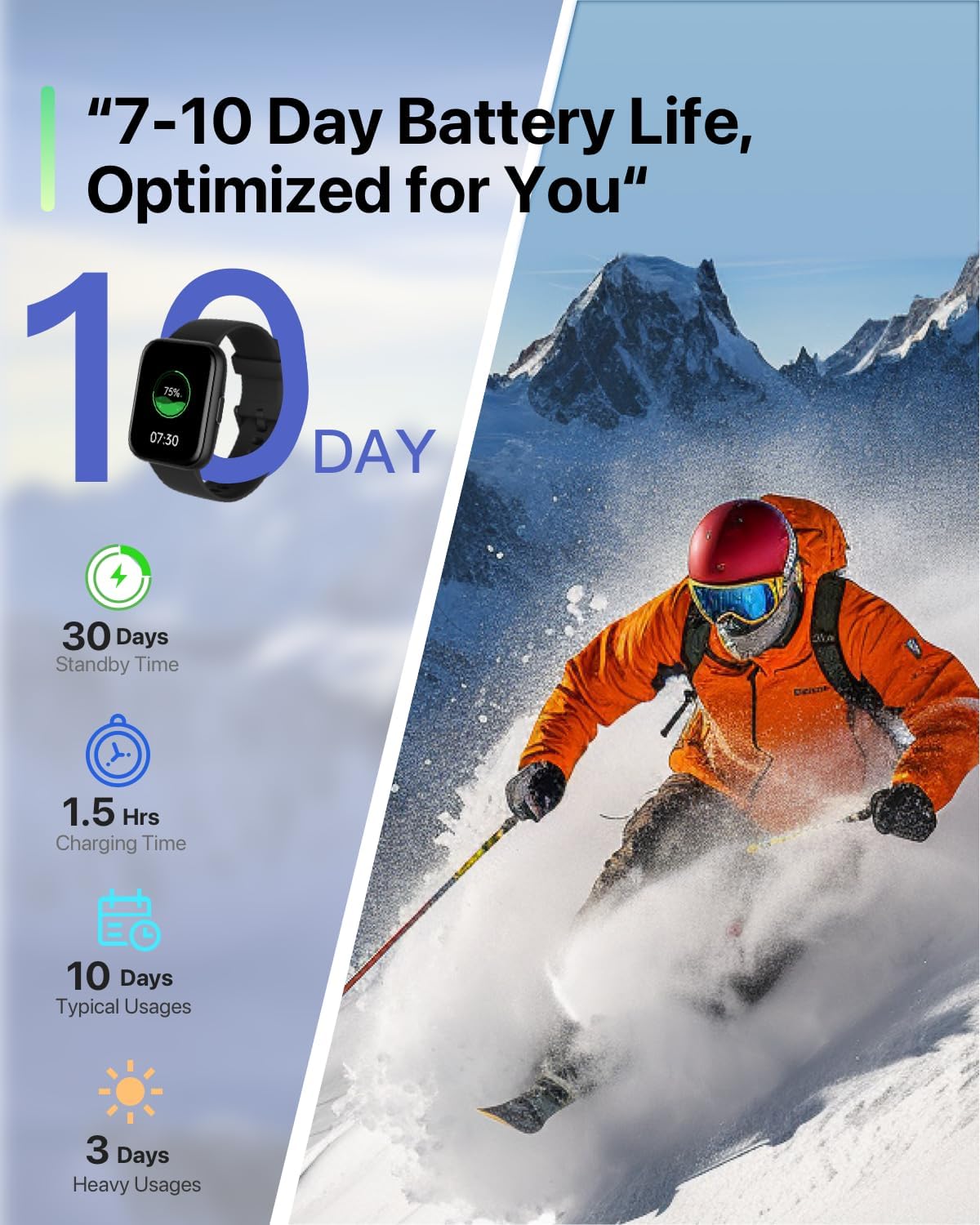 Smart Watch with Alexa Built-in, 1.83" HD Touchscreen Fitness Tracker with Bluetooth Calling, 120+ Sports Modes, Heart Rate/Sleep Monitor, IP68 Waterproof Smartwatch for Android iOS, for Men Women - Image 7