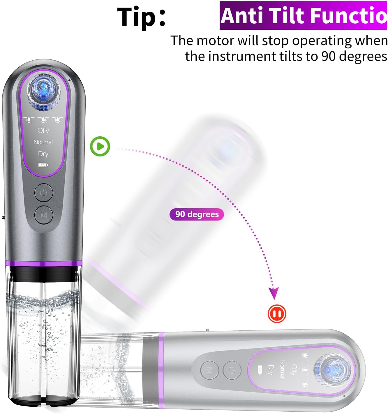 Blackhead Remover Suction Pore Vacuum Hydro Facials Hydrating Pore Cleaner Machine Pimple Extractor with USB Charging Cable Beauty Device - Image 7