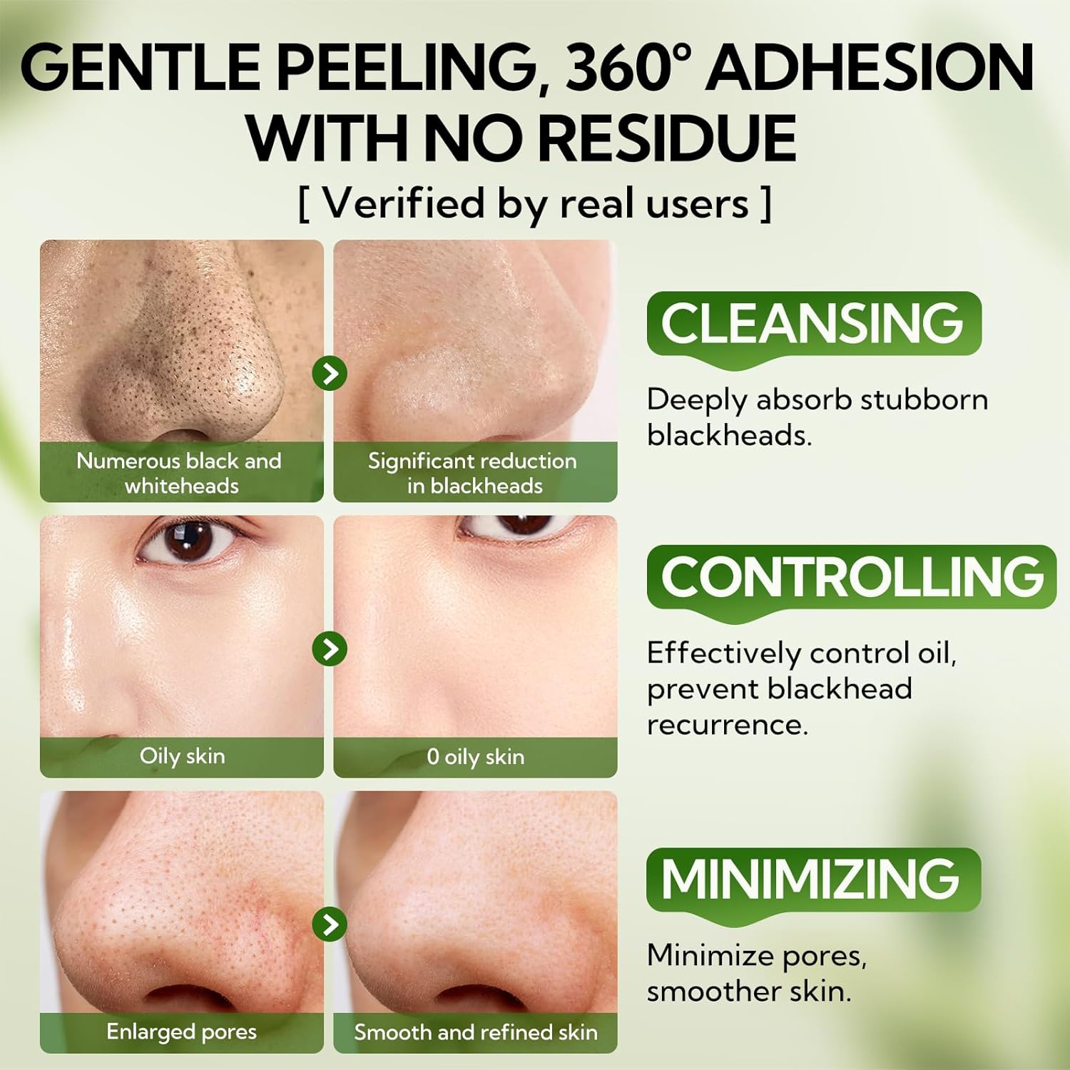 LANBENA Upgraded 2.0 Bamboo Charcoal Blackhead Remover Mask, 60 pcs Nose Strips, Peel off Face Mask Pore Whiteheads Cleanser Strawberry Nose Purifying, Deep Cleansing for All Skin Types, 30g/1.05oz - Image 8
