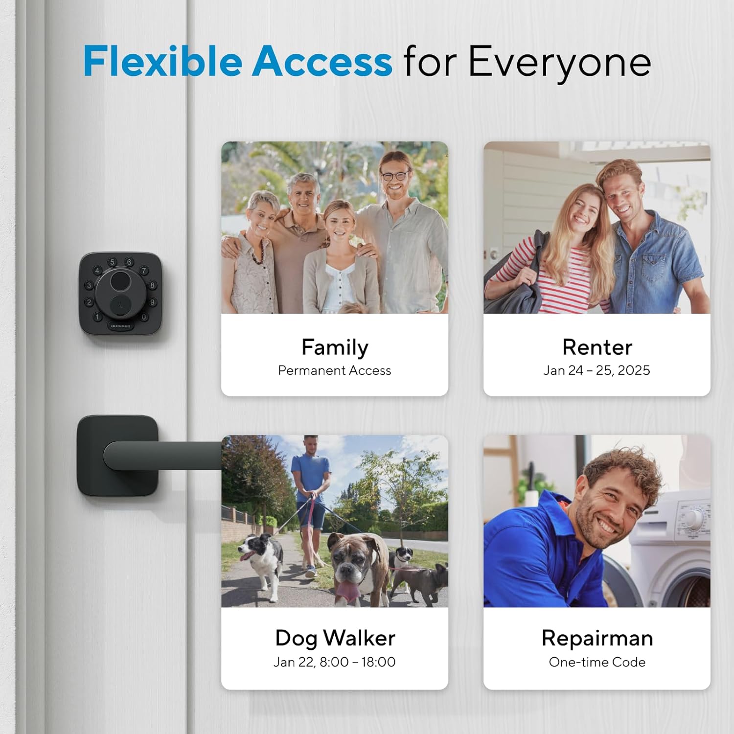 ULTRALOQ Bolt SE Smart Lock, Built-in Wi-Fi, Matter Over Thread, Works with Apple Home, Alexa, Google, 7-in-1 Keyless Entry Deadbolt with Fingerprint ID, App, Keypad, Remote Control, 18 Months Battery - Image 6