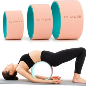 Yoga wheel Set, 3 Sizes Included | Tension Headache Relief | Back Roller Wheel, Spine Roller, Spine Stretcher, Lower Back Stretcher, Upper Back Pain Relief, Back Popper, Pilates Wheel