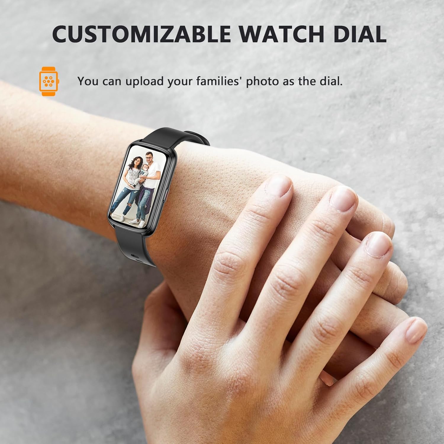 Fitness Tracker with 1.47" Touchscreen, Slim Smart Watch for Men Women, 5ATM Waterproof Activity Tracker with Heart Rate Blood Oxygen Sleep Monitor, Smartband for Android iOS (Light Grey) - Image 6
