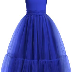 Arshiner Girls Dresses Summer Sleeveless Bow-Tie Straps Birthday Party Long Tulle Dress