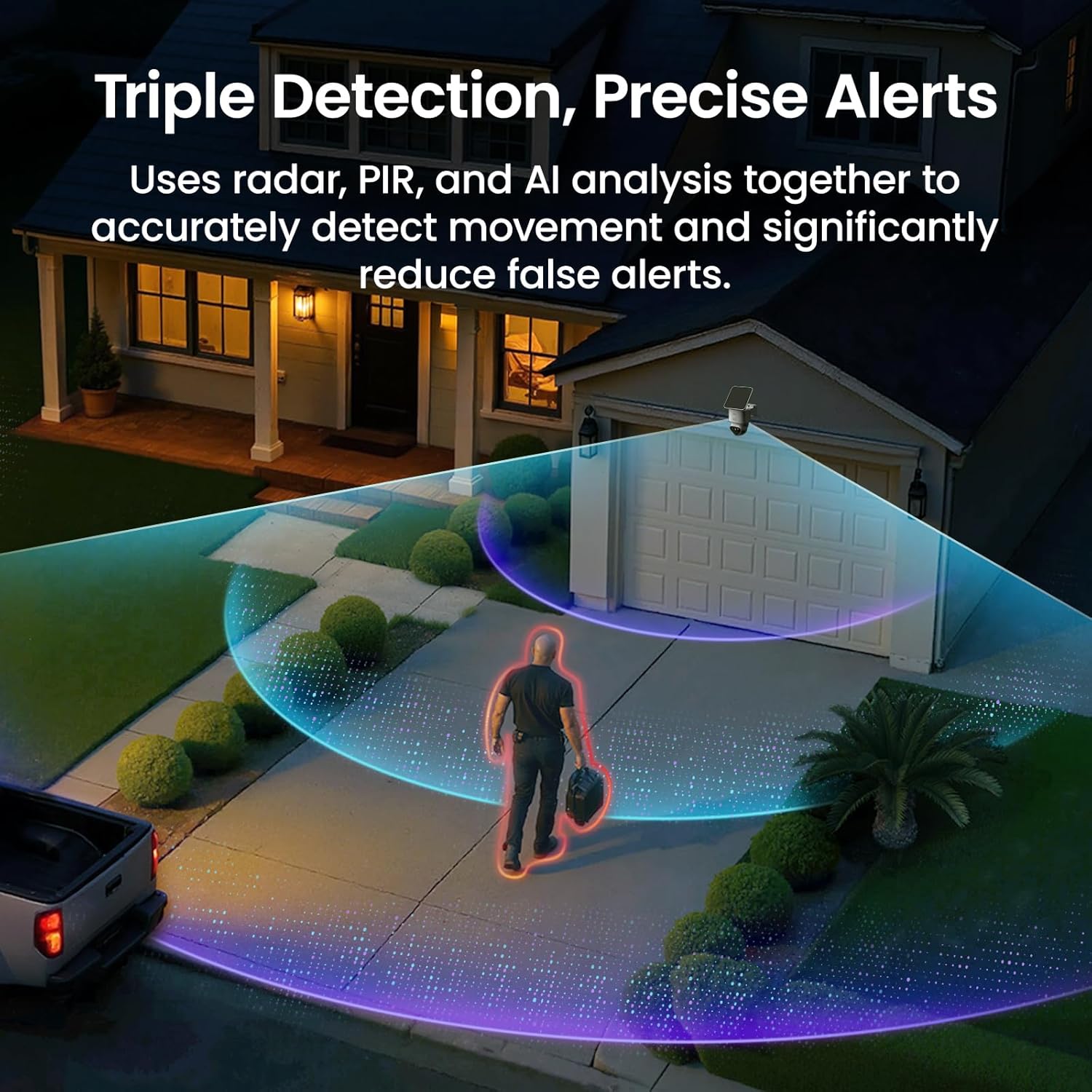aosu T2 Ultra 4K Security Cameras Wireless Outdoor, TrueColor Night Vision, AI Triple Detection, 360° Auto Tracking, Solar Powered WiFi Camera for Home Security, 1Pack - Image 6