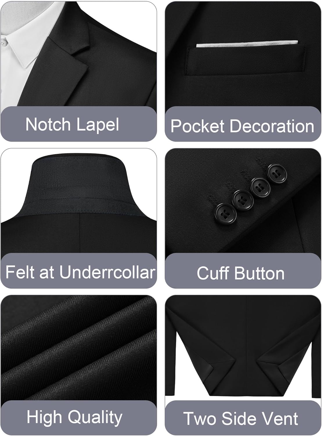 MAGE MALE Men's One Button Blazer Casual Solid Color Suit Jacket Slim Fit Lightweight Sport Coats Blazers - Image 6