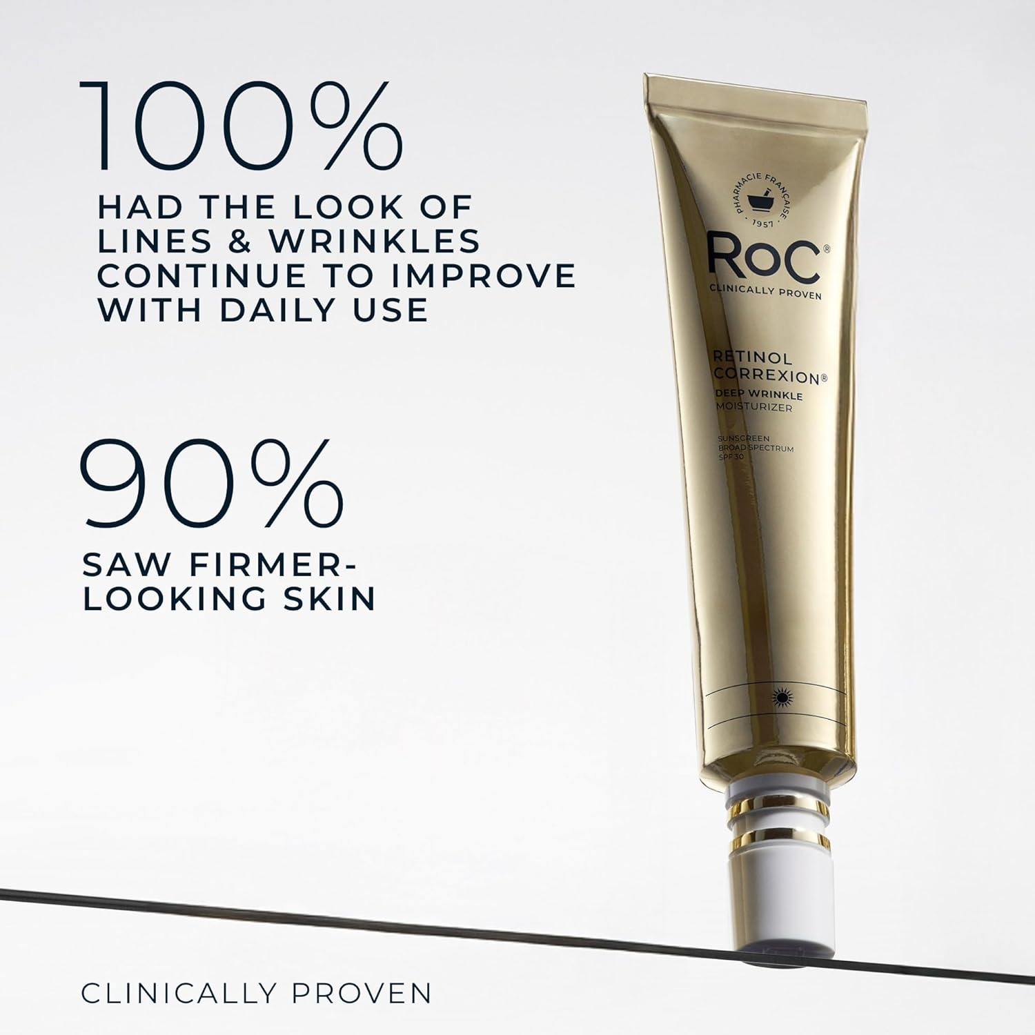 RoC Retinol Correxion Deep Wrinkle Daily Face Moisturizer with Sunscreen SPF 30 for Fine Lines, Dark Spots, Post-Acne Scars, 1 Ounce (Packaging May Vary) - Image 4