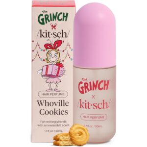 Kitsch Hair Perfume for Women – Clean, Deodorizing & Patented Odor-Eliminating Technology Hair Spray & Body Mist – Freshen Hair, Body & Pillows – Warm Cookie-Scented Hug – 50mL