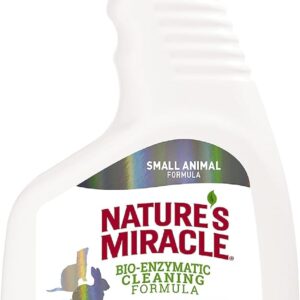 Nature’s Miracle Small Animal Cage and Surface Cleaner, Bio-Enzymatic Cleaning Formula, Destroy Tough Stains and Odors, 24 Ounces