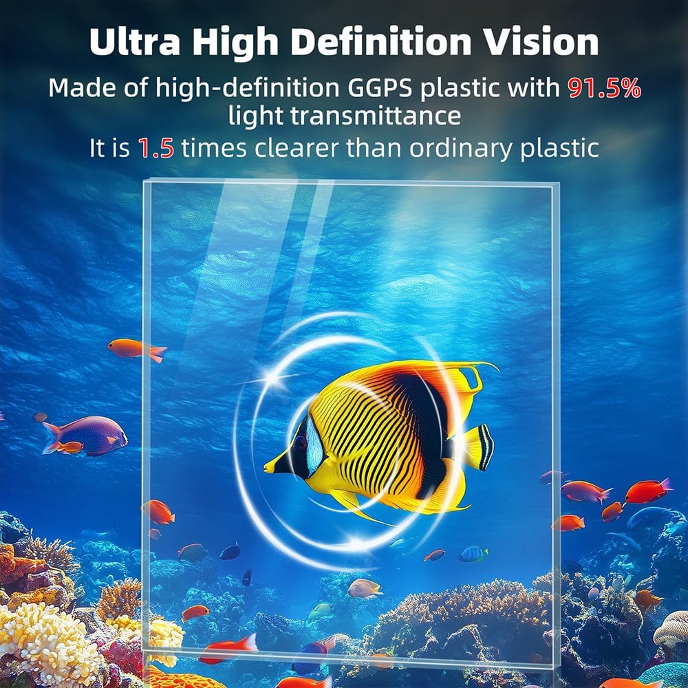 DaToo Small Fish Tank Ultra-Clear 1.6 Gallon Aquarium Starter Kits with LED Lighting and Filter System Beginner-Friendly Mini Betta Aquarium for Small Fish Shrimp Desktop Room Decoration - Image 3