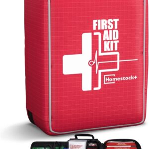 First Aid Kit, Upgrade Trauma First Aid Kit with Labelled Compartments -Emergency Medical Kits with Molle System First Aid Kits for Car, Home, Hiking, Camping and Outdoor Emergencies -216 Pieces