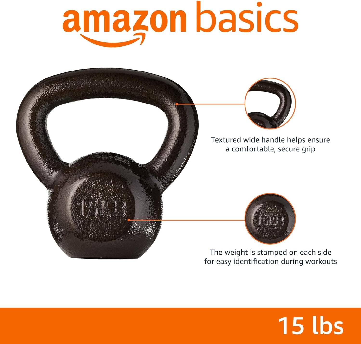 Amazon Basics Cast Iron Kettlebell - Image 2