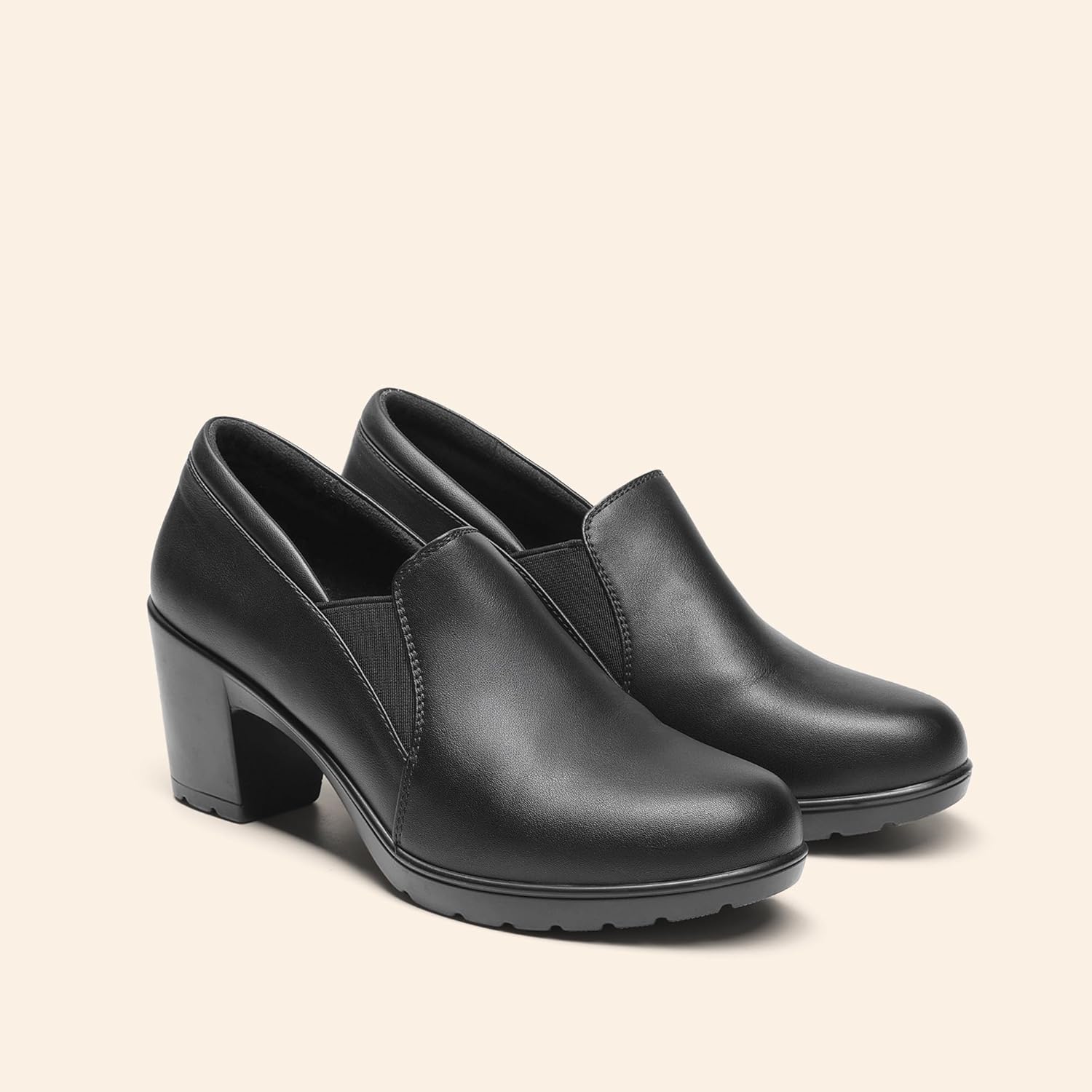 DREAM PAIRS Women's Low Chunky Block Heels Pumps Comfortable Slip-on Heeled Loafers Dress Work Shoes for Office Business LOLA - Image 4