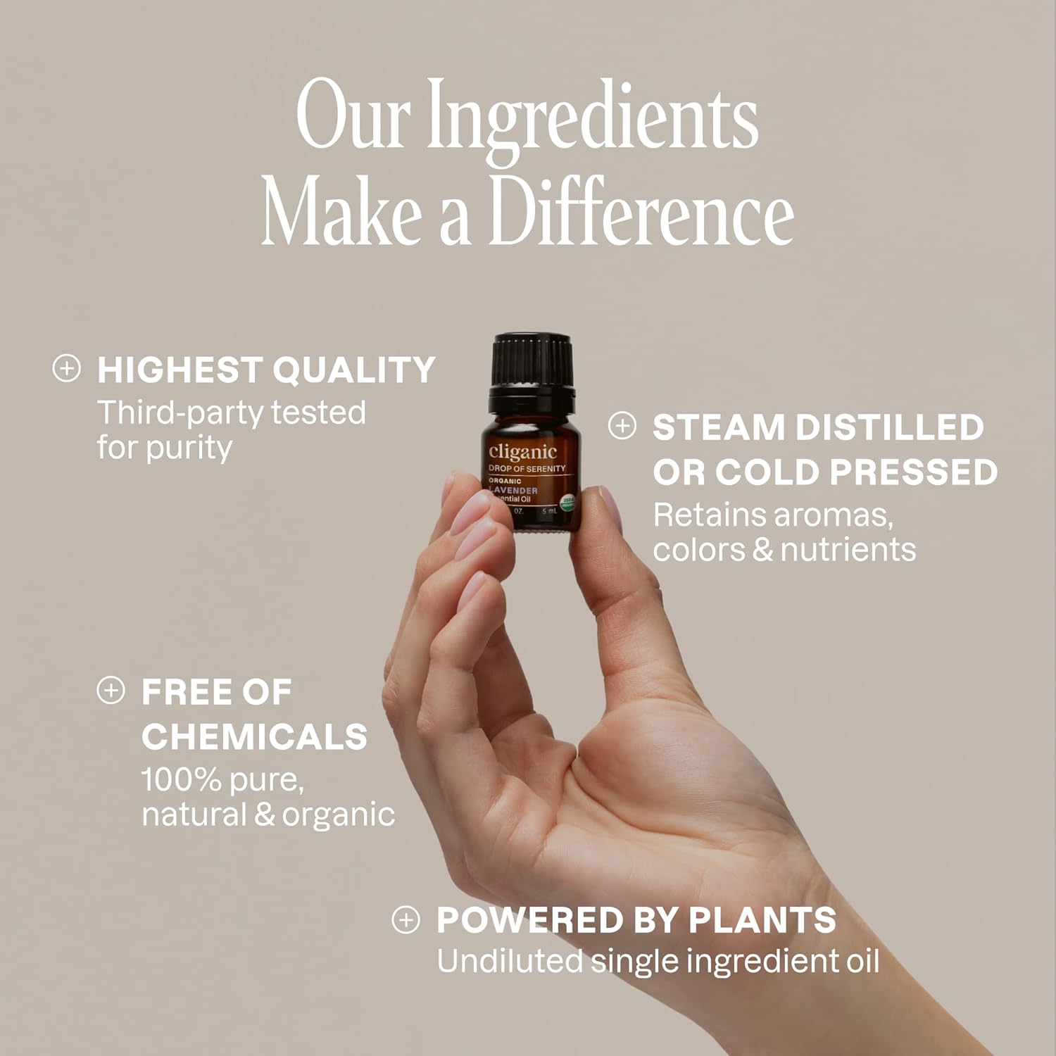 Cliganic Organic Essential Oils Set (Top 5 - The Classics) - 100% Pure Natural - Aromatherapy, Candle Making - Peppermint, Lavender, Eucalyptus, Lemongrass & Orange - Image 9