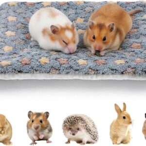 Guinea Pig Bedding Washable, Rabbit Bunny Bed Mat Guinea Pig Pee Pads Bedding Soft Rabbit Beddings Cage Liner Reversible Small Animal Beds Pad for Bunny Cat Rabbits Hamster, 13 X 10 Inch