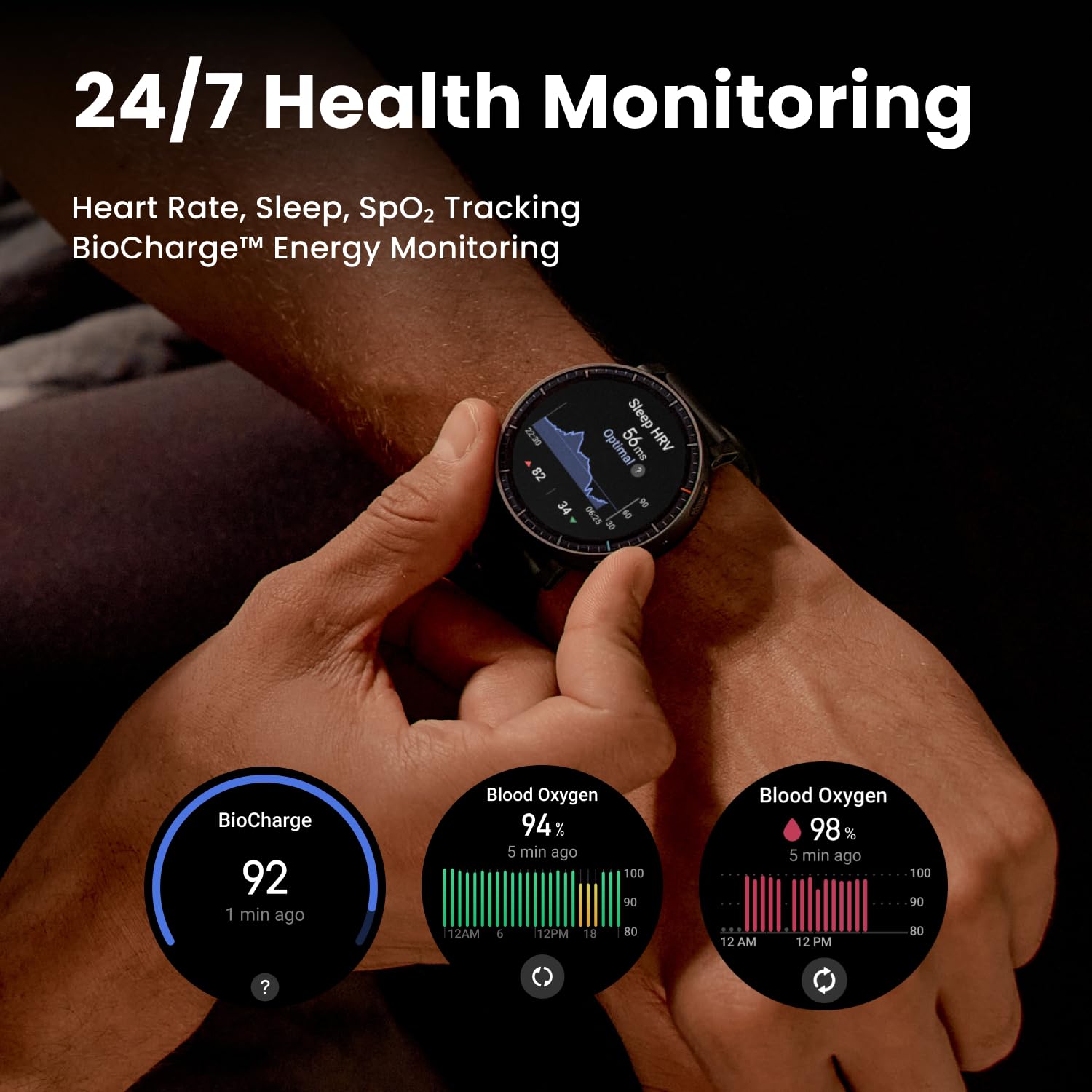 Amazfit Active Max Smart Watch 1.5" AMOLED Display, 25-Day Battery, Offline Maps, GPS, 4GB Storage, 170+ Sport Modes, 5 ATM Water Resistant, Heart Rate & Sleep Fitness Tracker for Android & iPhone - Image 6