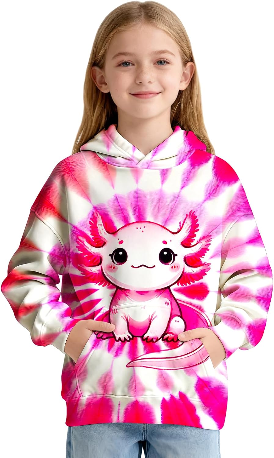 Kids Tie Dye Hoodie Sweatshirt Hooded Kangaroo Pocket Pullover Hoodies for Boys Girls - Image 4