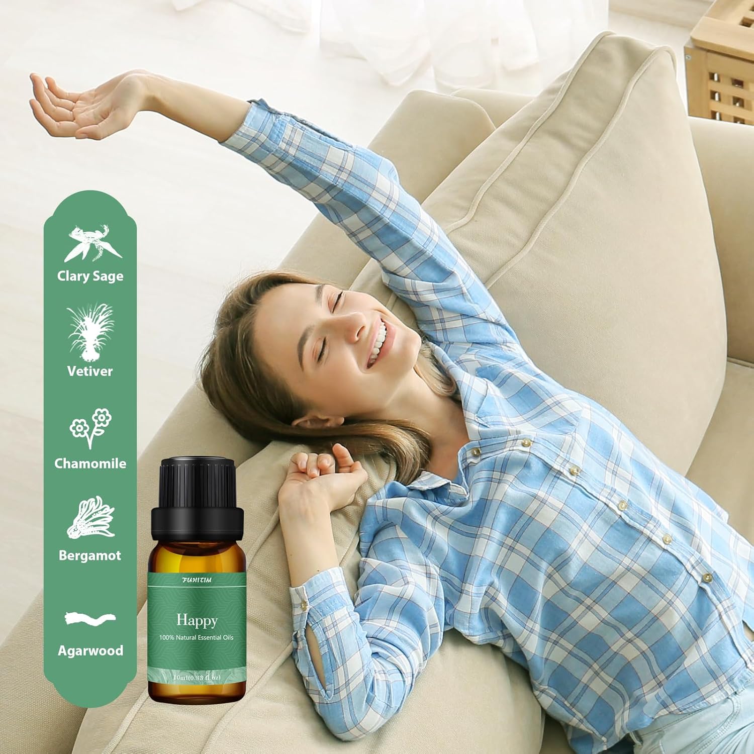 Essential Oils Blends Set for Diffusers for Home, Aromatherapy Diffuser Oil Scents - Calming, Sweet Dreams, Immunity, Relax, Mood, Fresh Air, Fragrance Oils for Diffusers, Massage, for Halloween6*10ML - Image 6