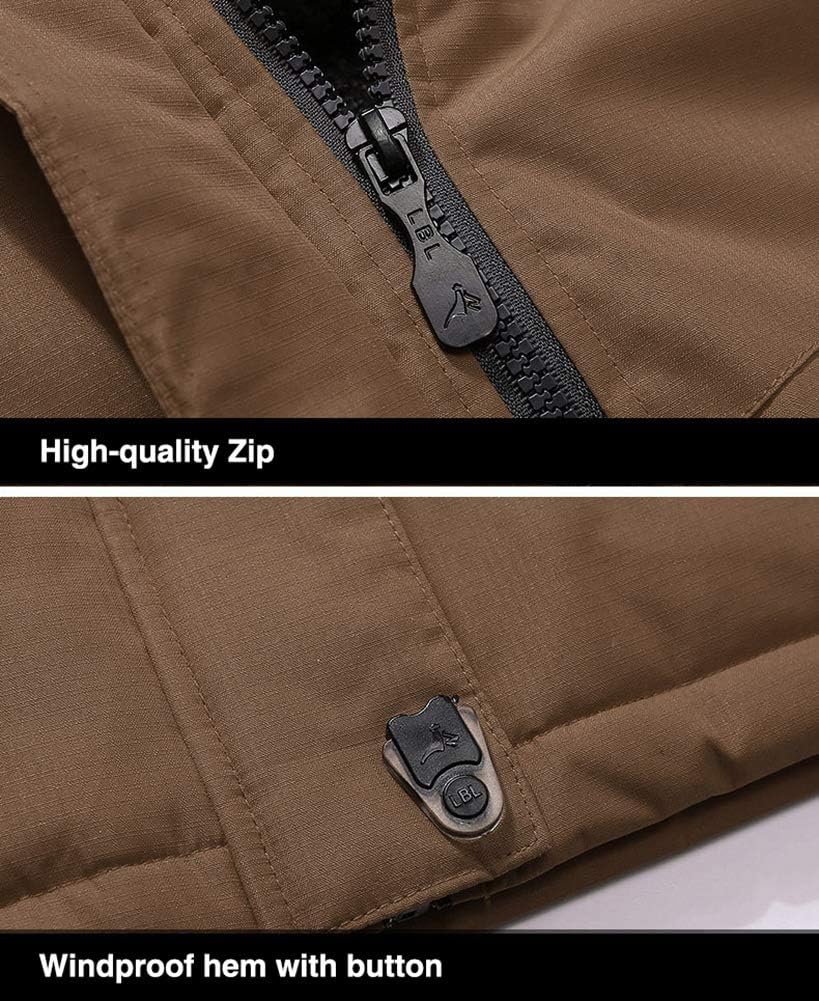 MAGCOMSEN Men's Winter Coats Water Resistant Ski Snow Jacket Warm Fleece Jacket Parka Raincoats With Hood Multi-Pockets - Image 7