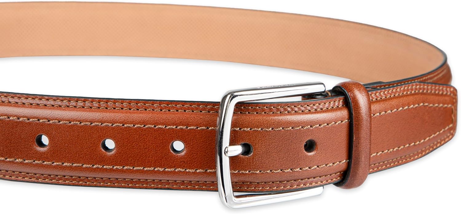 Cole Haan Men's Leather Dress Belt – Polished Brown, Tan Or Cognac Strap for Work & Formal Wear - Image 3