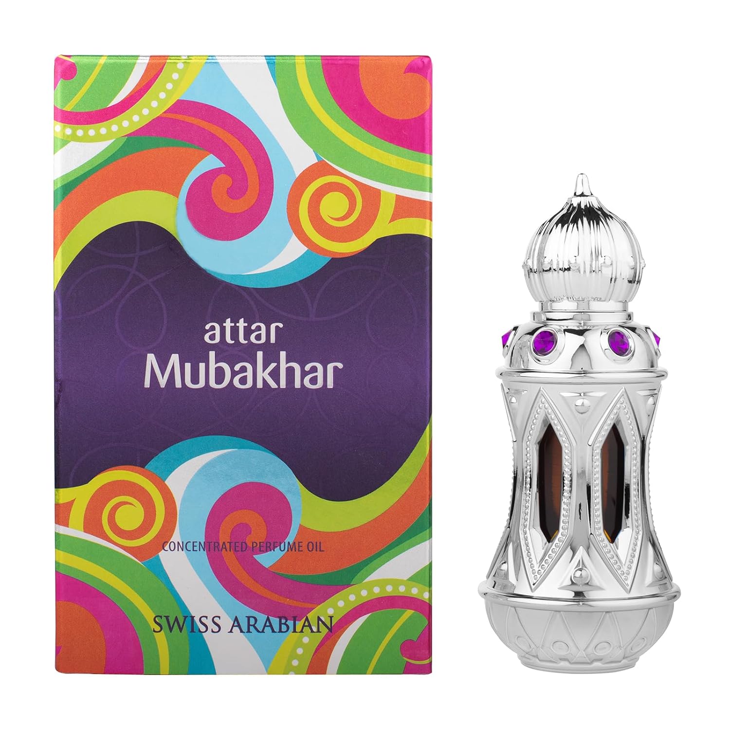 Swiss Arabian Attar Mubakhar - Luxury Products From Dubai - Long Lasting Perfume Oil for Unisex - Blend of Bergamot, Mandarin, Jasmine and Patchouli - Perfect for Date Night or Evening Out - 0.67 oz - Image 3