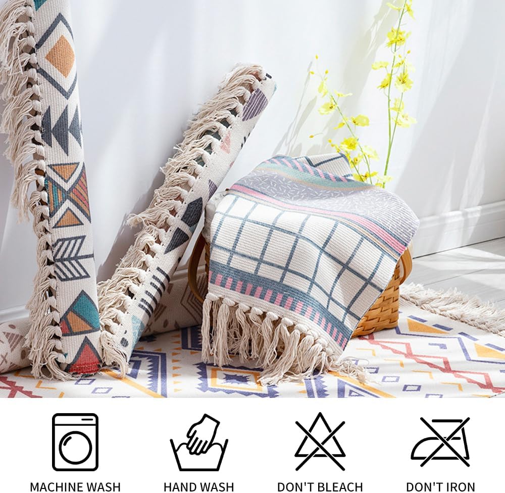 nuveti Cotton Yoga Mat - Absorbent, Grippy Tight Weave, Ashtanga & Hot Yoga Rug, Helps with Slippery Hands & Feet - Image 4