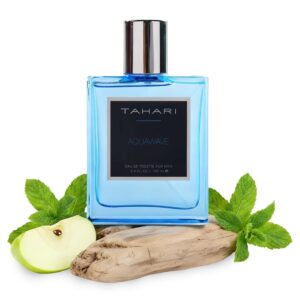 TAHARI Aquawave Eau de Toilette for Men – Long-Lasting Fresh Aquatic Cologne with Bergamot, Marine & Cedarwood – Bold, Clean & Refreshing Men’s Fragrance Spray 3.4 fl oz / 100 mL