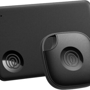 Life360 Tile Starter Pack – Bluetooth Trackers and Item Finders for Keys, Wallets & More. Both iOS and Android Compatible. Phone Finder. 2-Pack (Black Mate/Slim)