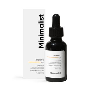 Vitamin C 10% Face Serum for Brightening | Minimalist Glowing Serum, Boosts Hydration | For All Skin Types | For Women & Men | 1 Fl Oz / 30 ml
