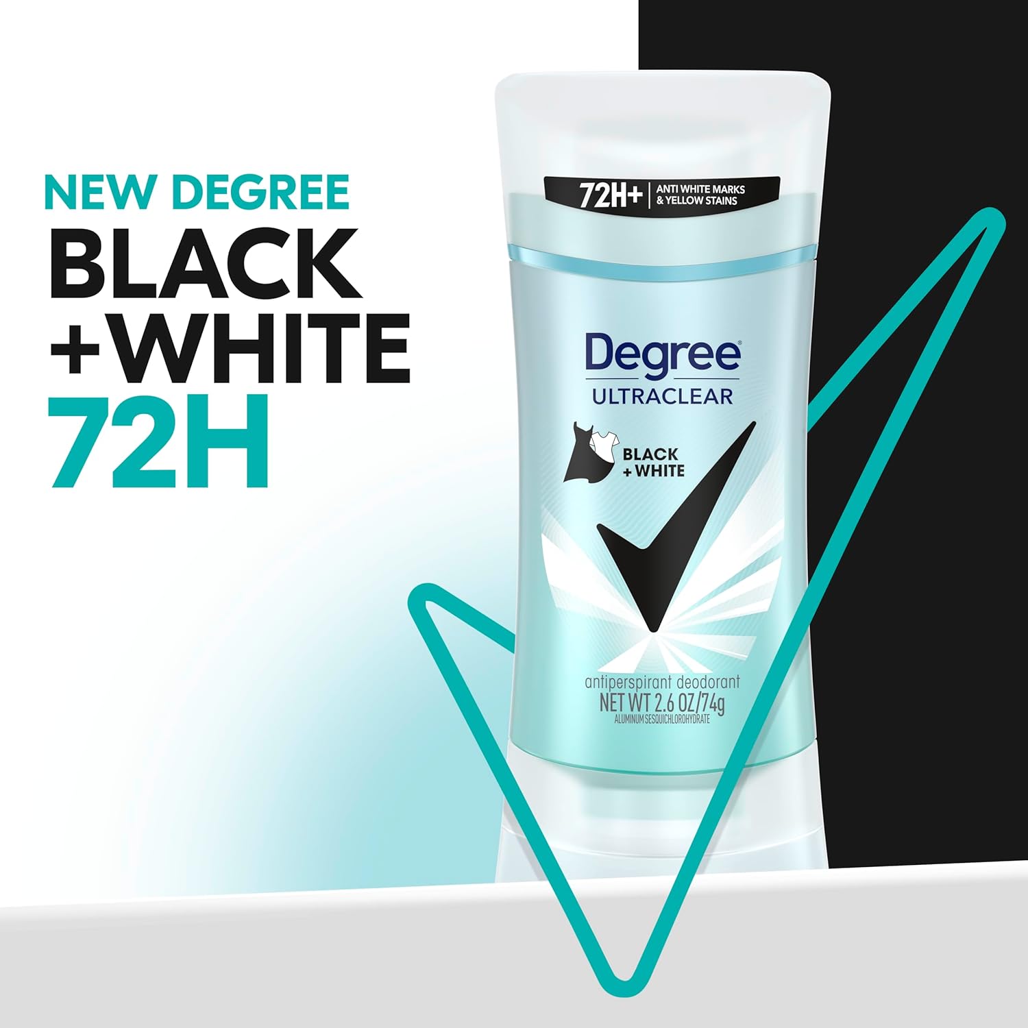 Degree Women's Black+White 4 Count Antiperspirant Balm 2.6 oz - Protects from Deodorant Stains, Fresh Scent, 48H Non-Stop Protection - Image 2