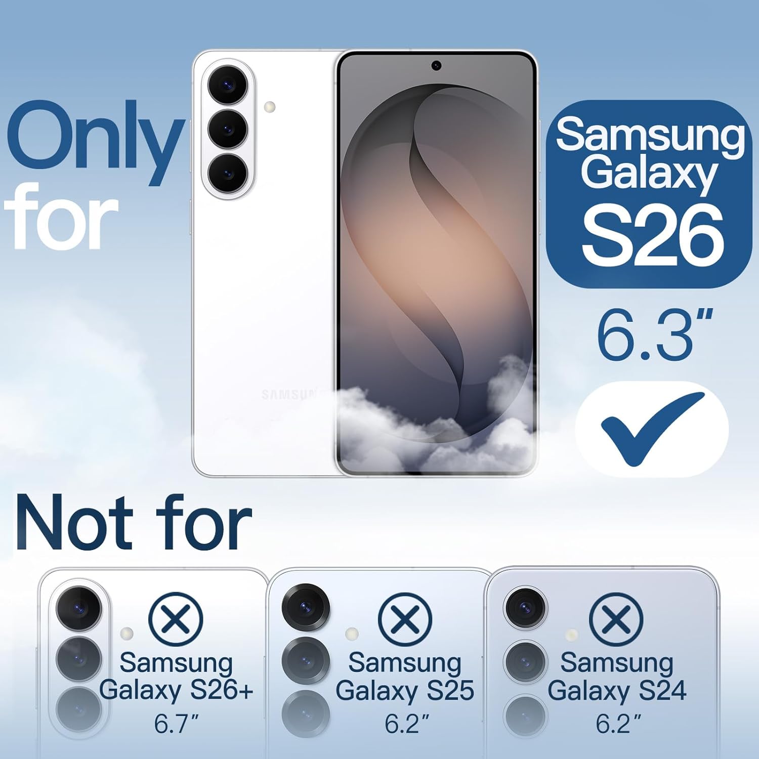 JETech Case for Samsung Galaxy S26, Camera Lens Full Protection, Non-Yellowing Shockproof Bumper Phone Cover, Anti-Scratch Hard PC Back (Clear) - Image 2